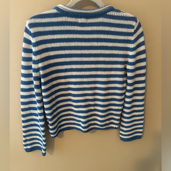 Cotton Shrunken Crewneck Pullover
Sweater - A New Day™ Blue/White Striped
XS - Picture 4 of 6